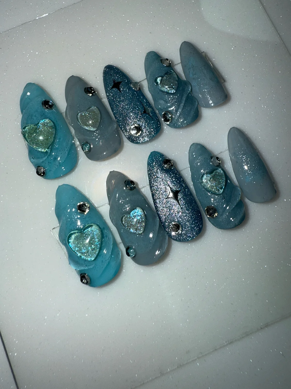 BLUE AURORA HEART. View 6 of 6